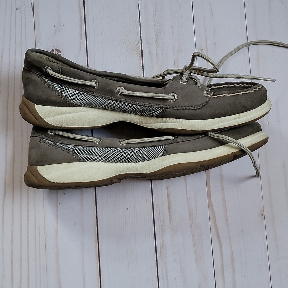 Sperry Tops-sider 7.5 Boat Shoes Taupe Women's Narrow Fit - Picture 5 of 8